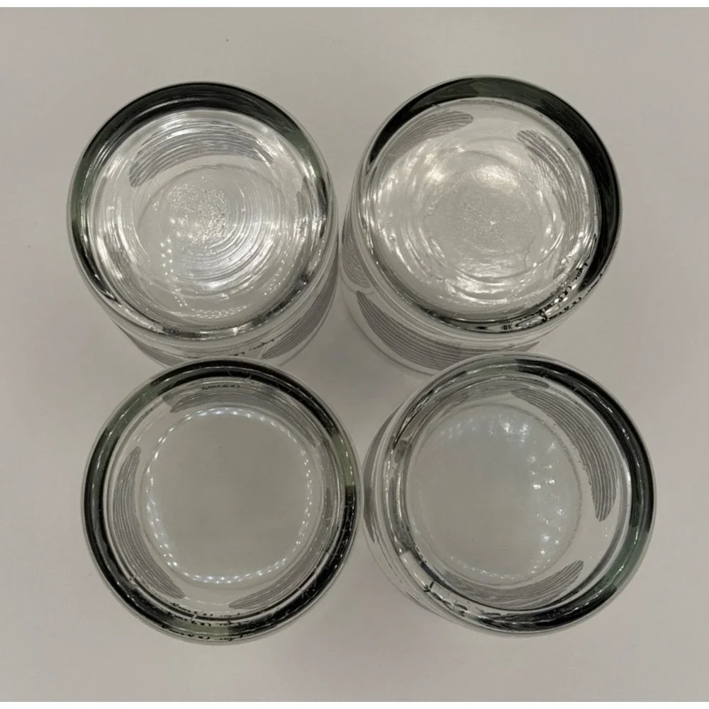 Edgar Watkins Ecclipse Set Of 4 MCM Design Whiskey Lo Ball Drinking Glasses